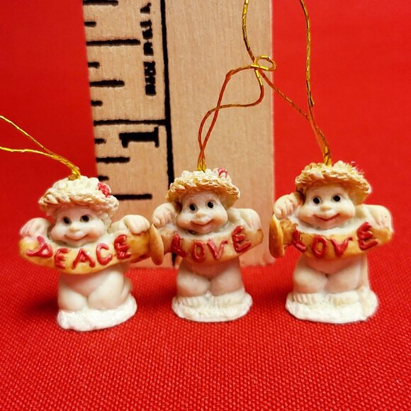 Dreamsicles Love Peace Angel Mini Ornaments Set of 3 - Picture 8 of 10